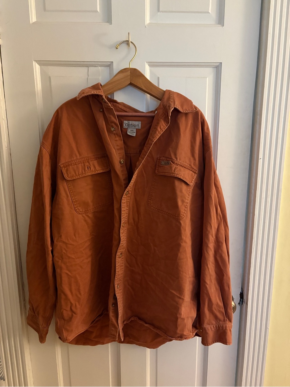 Carhartt Orange Work Shirt Jacket